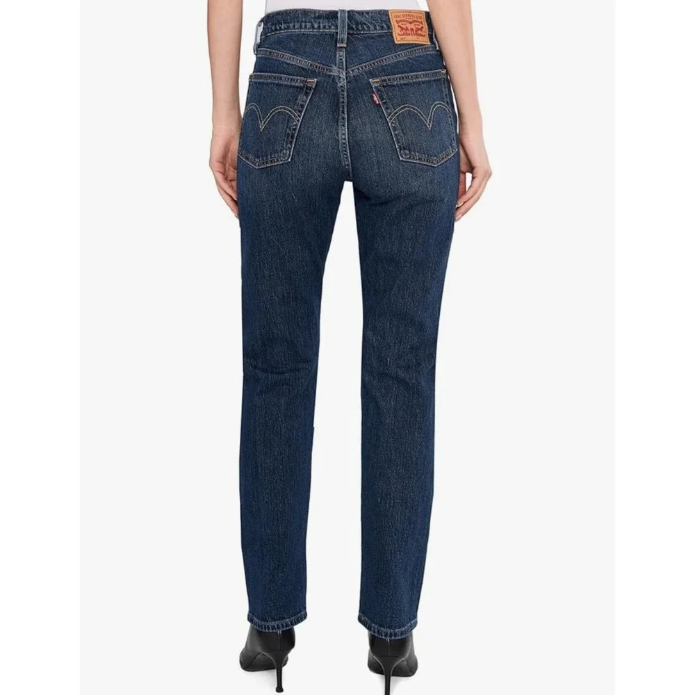 Levis 501 Original Fit Jeans Womens 25x30 Dark Wash Straight Leg 12501-0554